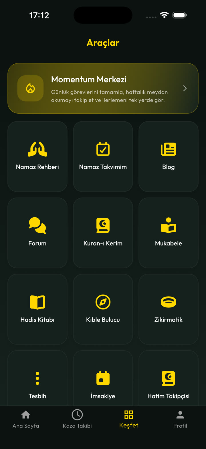 Namaz vakitleri, kıble, camiler ve diğer ibadet araçları